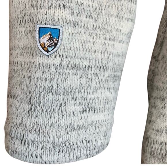 Kuhl Jacket Womens Small Heather Gray Cream Alaska Long Sweater Full Zip Sherpa - Picture 7 of 8